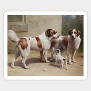 Three Dogs by Carl Reichert, 1906. Magnet